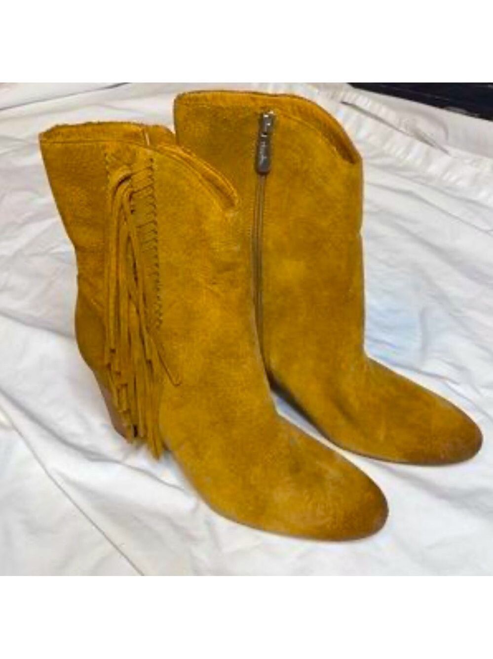 Charles By David Charles Boulder Fringe Mid Boots Size 7M